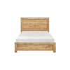 Eby Full Size Bed | Panel Design | Natural Brown Melamine Laminate