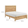 Eby Full Size Bed | Panel Design | Natural Brown Melamine Laminate