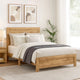 Eby Full Size Bed | Panel Design | Natural Brown Melamine Laminate