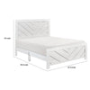 Eby Full Size Bed | Farmhouse Chevron Panel Design | Paper Veneer | White