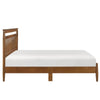 Kemo Full Platform Bed | Slatted Headboard | Minimalist Chestnut Brown