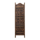 71 Inch 4 Panel Mango Wood Room Divider, Hand Carved, Sun & Moon Design, Brown By The Urban Port