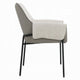 Jory Armchair Set of 2 | Beige Chenille Fabric | Slim Black Metal Legs