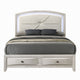 Remy Queen Size Bed with LED Headboard | 2 Bottom Drawers | Antique White