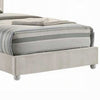 Rex Twin Size Bed with Storage & Beige Button Tufted Arched Headboard