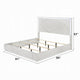 Esy King Size Storage Bed with LED Headboard | USB Ports | White & Silver
