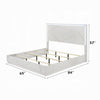 Esy Queen Size Storage Bed with LED Headboard | USB Ports | White & Silver