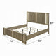 Leky King Bed | LED Headboard | Fluted Patterns | Antique Oak Brown Wood