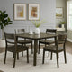 Mery Dining Table | 59" Square Top | Walnut Brown Solid Rubberwood