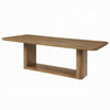 Sery Dining Table | 95" Rectangular Top | Dual Pedestal Base | Brown