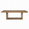 Sery Dining Table | 95" Rectangular Top | Dual Pedestal Base | Brown