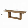 Sery Dining Table | 95" Rectangular Top | Dual Pedestal Base | Brown