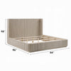 Dery Queen Size Bed | Reeded Headboard & Footboard Panels | Oak Brown