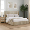 Dery Queen Size Bed | Reeded Headboard & Footboard Panels | Oak Brown