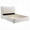 Rery Full Bed | Beige Chenille Padded Upholstery | Low Profile Platform