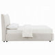 Rery Full Bed | Beige Chenille Padded Upholstery | Low Profile Platform