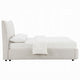 Rery Full Bed | Beige Chenille Padded Upholstery | Low Profile Platform