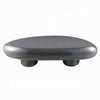 Fory Coffee Table | 46" Oval Top w Low Metal Base | High Gloss Gray