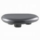 Fory Coffee Table | 46" Oval Top w Low Metal Base | High Gloss Gray