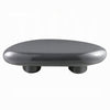 Fory Coffee Table | 46" Oval Top w Low Metal Base | High Gloss Gray