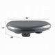 Fory Coffee Table | 46" Oval Top w Low Metal Base | High Gloss Gray