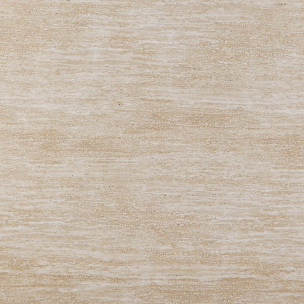 Jory Dining Table | 79" Oval Travertine Paper Top | Beige Wood Finish