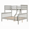 Rita Twin over Full Bunk Bed | Slatted Frame | Fixed Ladder | Gray & Brown