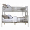 Rita Twin over Full Bunk Bed | Slatted Frame | Fixed Ladder | Gray & Brown