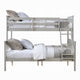 Rita Twin over Full Bunk Bed | Slatted Frame | Fixed Ladder | Gray & Brown