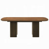 Lina Dining Table | 79" Rectangular | Wide Panel Legs | Walnut Brown Wood