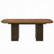 Lina Dining Table | 79" Rectangular | Wide Panel Legs | Walnut Brown Wood