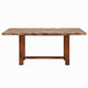 Elsie Dining Table | 71" Rectangular Chevron Design Top | Brown Wood