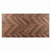 Elsie Dining Table | 71" Rectangular Chevron Design Top | Brown Wood