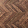 Elsie Dining Table | 71" Rectangular Chevron Design Top | Brown Wood