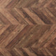 Elsie Dining Table | 71" Rectangular Chevron Design Top | Brown Wood