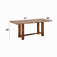Elsie Dining Table | 71" Rectangular Chevron Design Top | Brown Wood