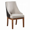 Elsie Dining Chair Set of 2 | Foam Fill | Nailed Faux Leather Back | Brown