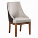 Elsie Dining Chair Set of 2 | Foam Fill | Nailed Faux Leather Back | Brown