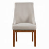Elsie Dining Chair Set of 2 | Foam Fill | Nailed Faux Leather Back | Brown