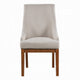 Elsie Dining Chair Set of 2 | Foam Fill | Nailed Faux Leather Back | Brown