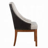 Elsie Dining Chair Set of 2 | Foam Fill | Nailed Faux Leather Back | Brown