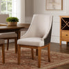 Elsie Dining Chair Set of 2 | Foam Fill | Nailed Faux Leather Back | Brown