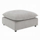 37" Modular Ottoman | Feather Down & Cotton Fill Seat | Beige Boucle