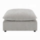 37" Modular Ottoman | Feather Down & Cotton Fill Seat | Beige Boucle