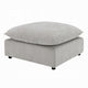 37" Modular Ottoman | Feather Down & Cotton Fill Seat | Beige Boucle