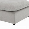 37" Modular Ottoman | Feather Down & Cotton Fill Seat | Beige Boucle