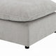 37" Modular Ottoman | Feather Down & Cotton Fill Seat | Beige Boucle