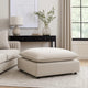 37" Modular Ottoman | Feather Down & Cotton Fill Seat | Beige Boucle