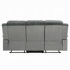 Lesy Manual Motion Recliner Sofa | 3 Seater Soft Gray Corduroy & Velvet