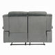 Lesy Manual Motion Recliner Loveseat Foam Fill | Gray Corduroy & Velvet